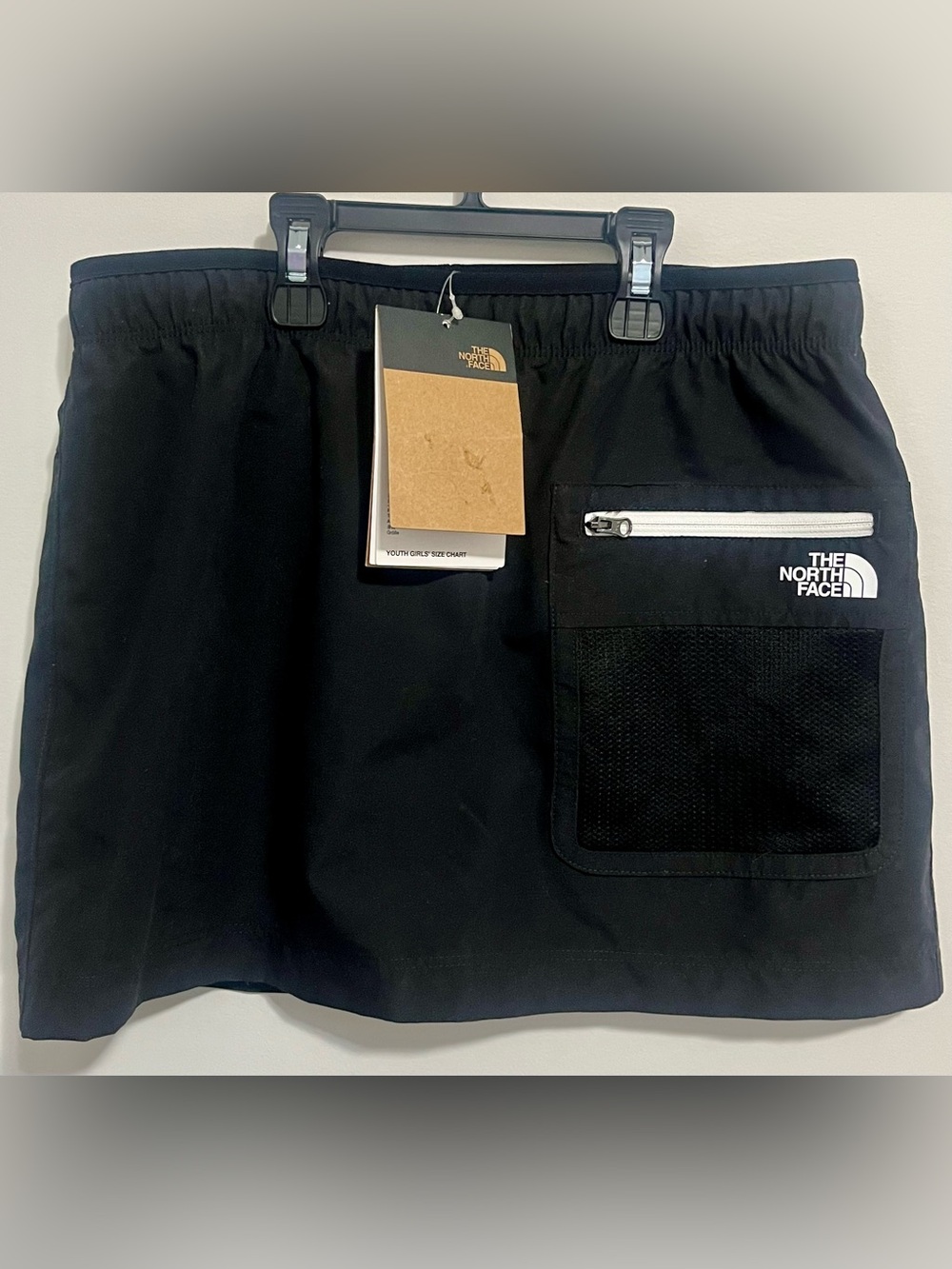 The North Face Girls Black Performance Skirt with Zip Pocket